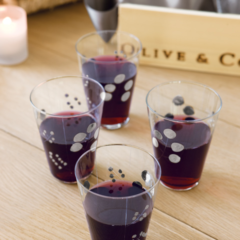 Silver Currant Red Wine Glasses