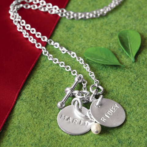 Side by Side Necklace with Pearl