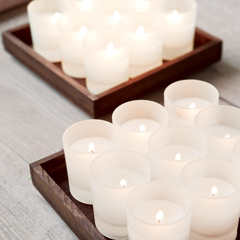 Frosted Votive Trays