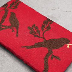 Love Birds Coir Mat