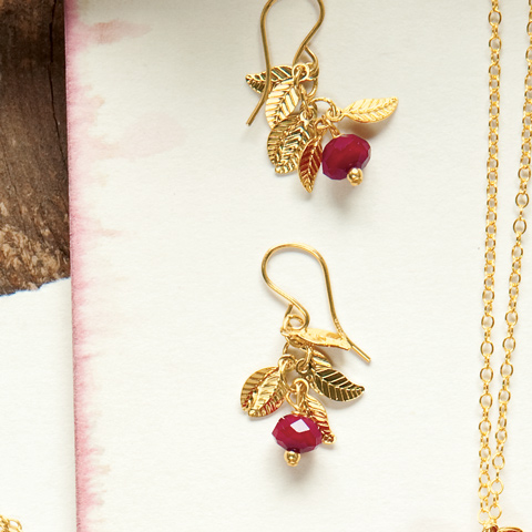 Red Berry Earrings