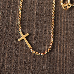 Sideways Cross Necklace