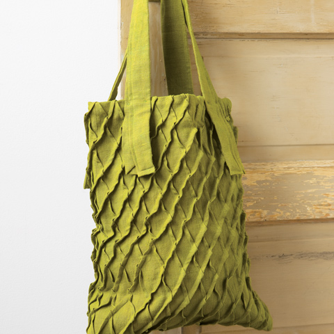 Flax Linen Ruffle Bag