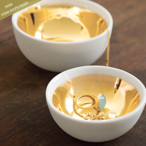 Gilded Nightstand Bowls