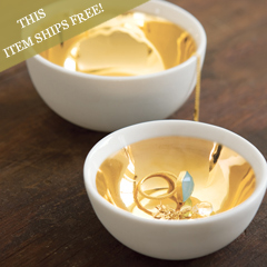Gilded Nightstand Bowls