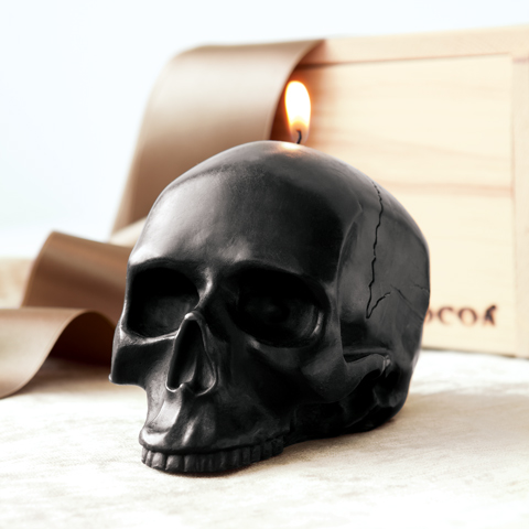 Jasper Skull Candle