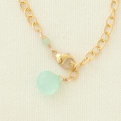 Aqua & Gold Chain Bracelet