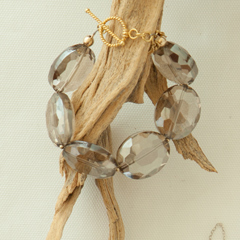 Smoky Vintage Bead Bangle