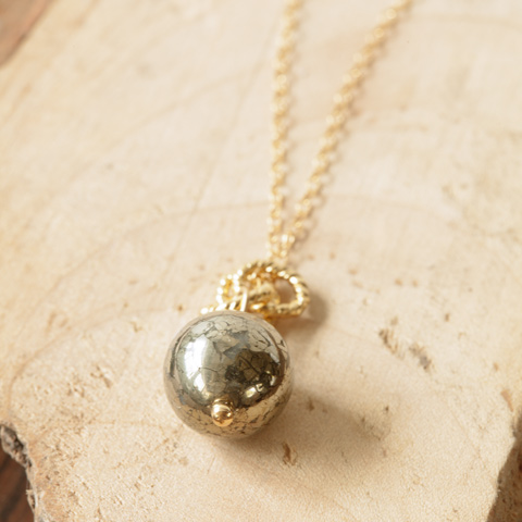 Pyrite & Gold Necklace