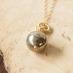 Pyrite & Gold Necklace