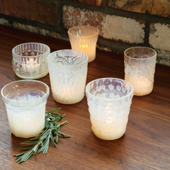 Milk Glass Tealights