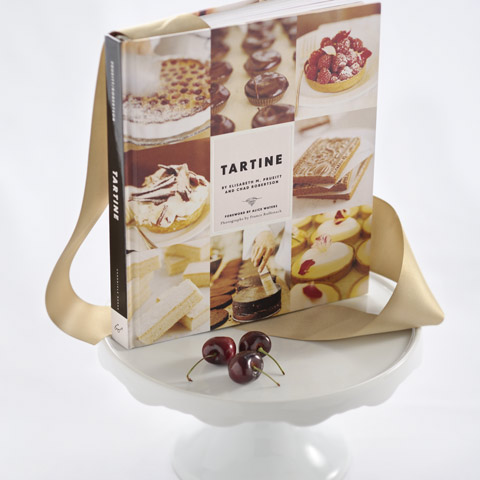Pure White Cake Plate and Tartine Cookbook
