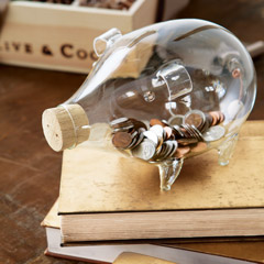 Mod Glass Piggy Bank