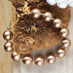 Caramel Antiqued Pearl Bracelet