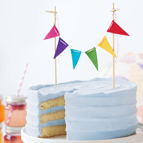 Fete Bunting Cake Topper, set of 3