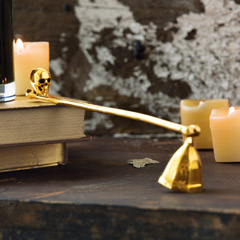 Gold Skull Candle Snuffer