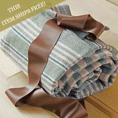 French Blue Striped Blanket
