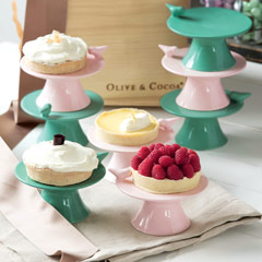 Birdie Dessert Pedestals, Set of 4