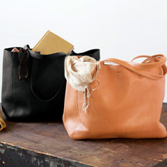 Raw Leather Tote Bags